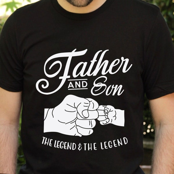 Father And Son The Legend The Legacy Svg, Matching Shirts Svg, Fathers Day Gift, Gift for Dad, Daddy and Son Svg, New Dad Gift