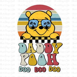 Daddy Bear Svg, Fathers Day Svg, Happy Fathers Day, Winnie The Pooh, Cartoon Characters,Daddy Svg,Vacay Mode Svg,Svg Png Dxf Files For Print