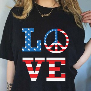 Love 4th of July Svg, Fourth of July Svg, 4th Of July Svg, USA Svg, 4th of July Hippie Svg, Patriotic Svg, Firework Svg, Independence Day