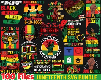 Juneteenth Svg Bundle, Black Power svg, Black History svg, svg du jour de l'indépendance, Black Power Hand svg, Africa American svg, Black Queen svg