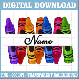 Personalized Back To School Png, Crayon Teacher Name Custom Design, Teacher Appreciation Png, Custom Teacher Shirt, School Vibes Png