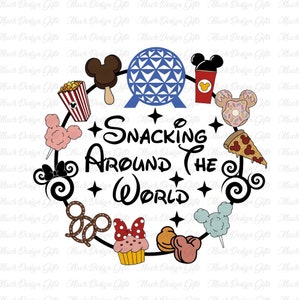Snacking Around The World Png, Drinks And Foods Png, Snackgoal Png, Snack Vacation Png, Vacay Mode Png, Retro Family Vacation Png