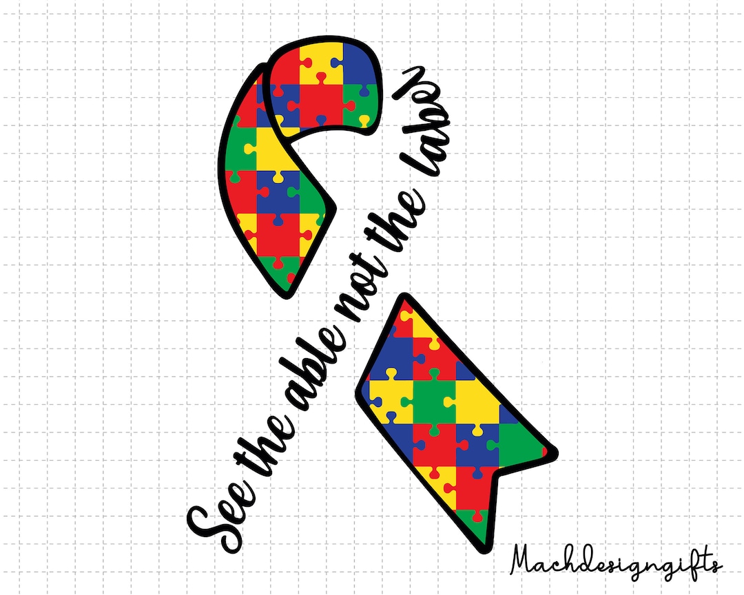 See the Able Not the Label Autism Ribbon Svg, Autism Awareness, Autism ...