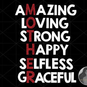 Maman Svg, Svg fête des mères, incroyable aimer fort heureux désintéressé gracieux, Mama Svg, maman vie Svg, mère Svg, fichiers Svg pour Cricut, maman drôle