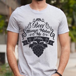 Beer Makes Me Hoppy Svg, Funny Beer Quote Svg, Beer Lover Svg, Craft Beer Svg, Vinyl Svg, Drinking Svg, Beer Lover Gift