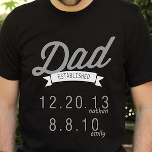 Personalized Dad Established Svg, Father&#39;s Day Svg, Baby Announcement Svg, Daddy Est Svg, Coming Soon Svg, New Dad Svg, Best Dad Gift