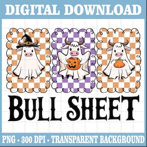 Funny Halloween Cow PNG, Bull Sheet Ghost Cow Png, Cute Farm Animal Halloween Png, Spooky Season Png, Fall Png,Cow Lover Png,Halloween Shirt