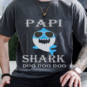 Papi Shark Svg, Daddy Shark Birthday svg, Father&#39;s Day Svg, doo doo doo svg, Daddy Shark Shirt Design, New Dad Svg, Gift for Dad