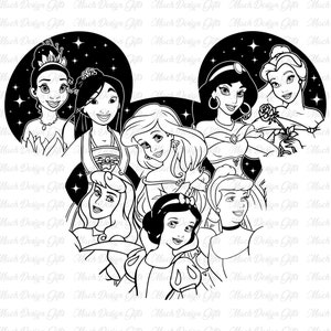 Princess Svg, Mouse Head Svg, Princess Squad Svg, Family Vacation Svg, Family Shirt Trip, Magical Kingdom Svg,Gifts For Girls,Vinyl Cut File