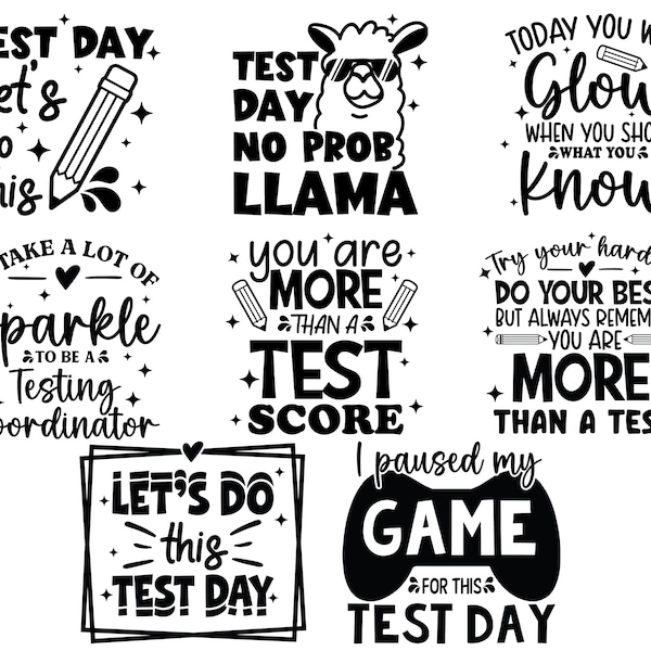 Testing Svg Bundle, Test Day Svg, Testing Svg, Teacher Svg, Testing Day Svg for Teachers, It's Test Day Yall Svg, School Testing Svg