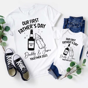 Personalized Our First Father&#39;s Day Together Svg, Father&#39;s Day Svg, Father & Me Svg, New Dad And Baby Svg, Daddy Svg, Gift for New Dad