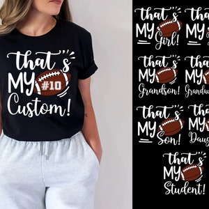 Benutzerdefinierte Fußball Mama SVG, personalisierte Fußball Design, das ist mein Sohn SVG, Spieltag Fußball Design, Name & Nummer Fußball, Fußball Dad SVG, Name & Nummer