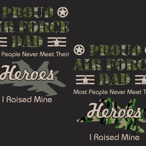 Proud Air Force Dad Svg, Airforce Svg, Military Svg, Army Svg, Patriotic Svg, Air force Husband Svg, Gift for Dad, Father&#39;s Day Gift