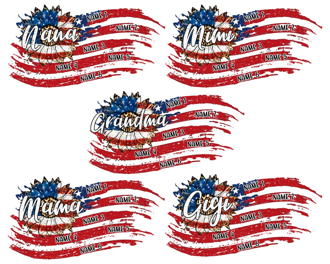 Mama With Grandkids Names 4th Of July CTL94 Classic Canvas