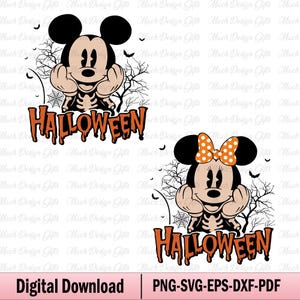 Bundle Mouse Halloween Svg, Mouse and Friends, Halloween Svg,  Trick Or Treat Svg, Spooky Vibes Svg, Holiday Season Svg, Halloween Skeleton