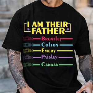 Personalized I Am Their Father Svg, Fathers Day Svg, Custom Kids Name, Starwars Father Shirt Svg, Vacay Mode Svg, Father's Day Gifts