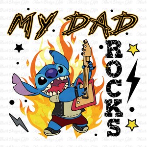 My Dad Rocks Svg, Father's Day Svg, Dad and Children Svg, Funny Daddy Svg, Cartoon Characters, Matching Dad and Son Svg, Matching Family Svg