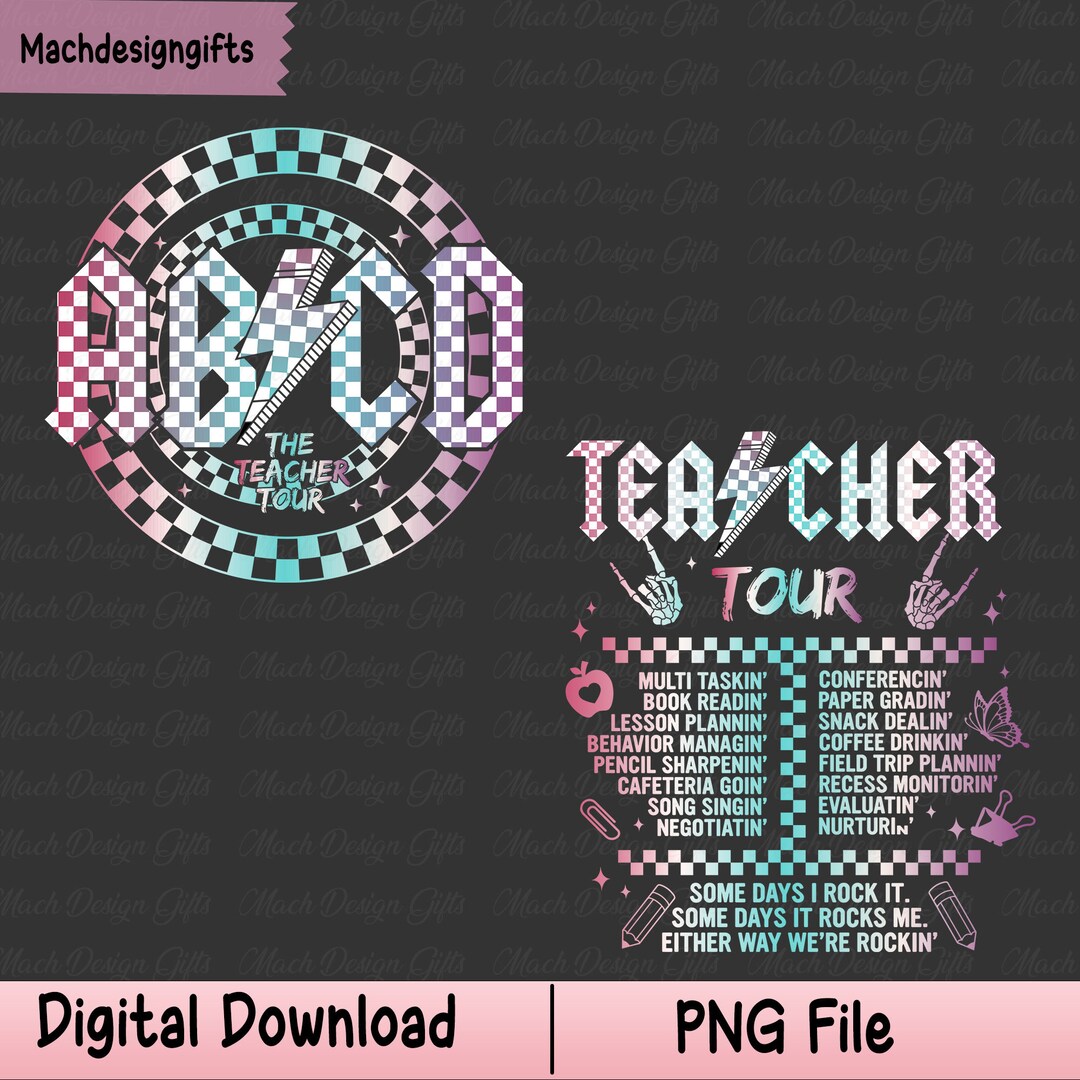 ABCD Teacher Tour Png, Teacher Tour Png, Funny Teacher Png, Back to ...