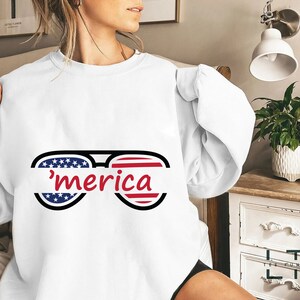 Merica Sunglasses Svg, American Flag Svg, 4th Of July Svg, Patriotic Svg, Independence Day Svg, American Aviators Svg, Sunglasses Svg
