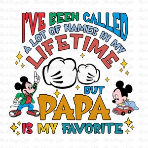 Vaderdag Svg, Papa Is mijn favoriete Svg, Papa Svg, Muis Papa Shirts Svg, Muis en Vrienden, Happy Fathers Day Svg, Svg-bestanden voor Cricut