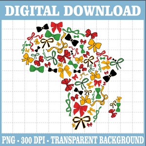 Afrika Karte Coquette Bow Png, 1865 Junteenth Png, Panafrikanismus Png, Unabhängigkeitstag Png, Schwarze Geschichte Png, Junteenth Shirt Design