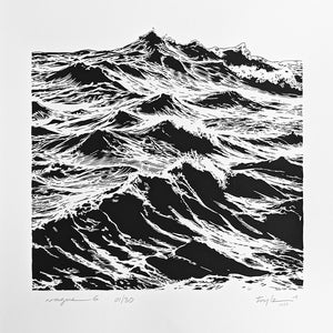 Wave 06 - Large format silkscreen print (50x70cm), numbered and signed