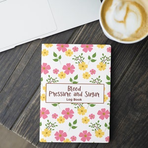 Sugar and Blood Pressure Log Book Journal