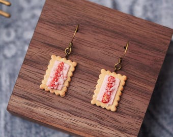 Iced Vovo Biscuit Earrings – Handmade Polymer Clay Jewellery