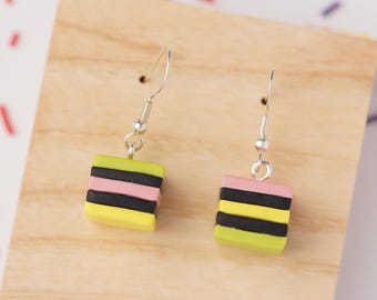 Handmade Licorice Allsort Polymer Clay Earrings