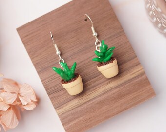 Assorted cactus and succulent plant earrings