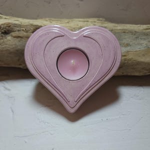 Heart candle holder, Ceramic candle holder, Romantic decor, Home decor, Decorative candle, Handmade candle holder