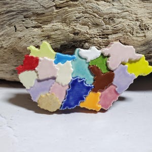 Magnet Hongrie, Souvenir de Hongrie, Aimant céramique, Décoration frigo, Carte de Hongrie, Cadeau Hongrie, Aimant géographique