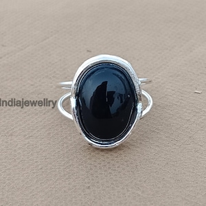 925 Sterling Silver Ring, Handmade Ring, Black Onyx Gemstone Ring, Women Ring, Gift for Her, Perfect Ring, Gemstone Ring, Anniversary Ring