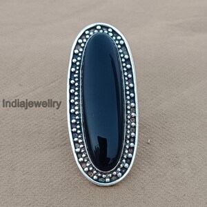Black Onyx Ring, Beautiful Women Ring, Designer Ring, Handmade Ring,925 Sterling Silver Ring, Popular Gift Ring, Statement Ring, Dainty Ring