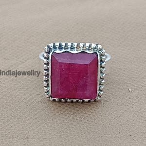 Statement Ring, Ruby Gemstone Ring, Anniversary Ring, Beautiful Ring, Handmade Ring, 925 Sterling Silver Ring, Engagement Ring, Promise Ring