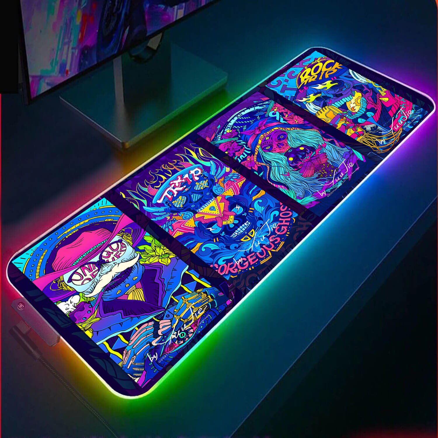 Rick and Morty RGB LED Mousepads 