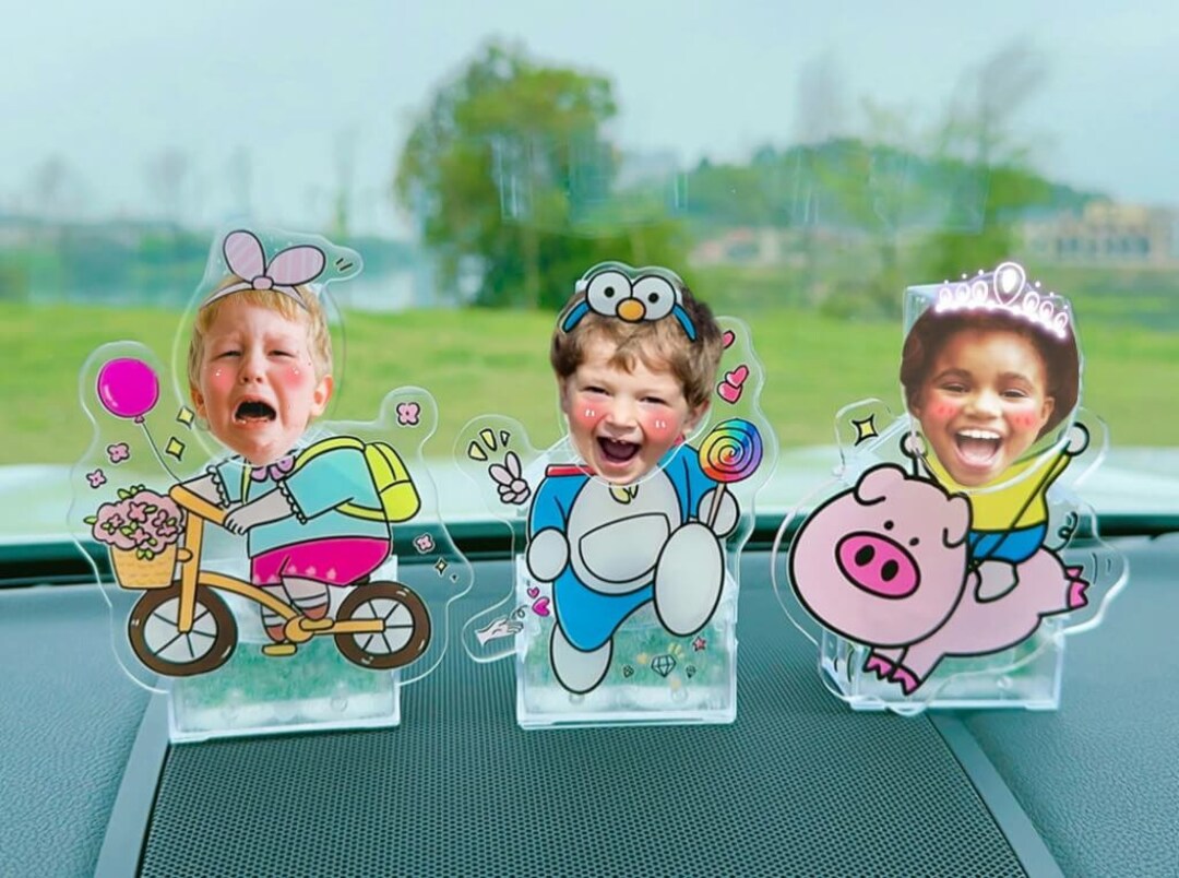 Bobble Head Car Ornaments, Custom Kids Car Toy, Funny Shaking Head for