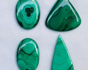 Cabochon di malachite naturale, pietra preziosa sfusa per la creazione di gioielli