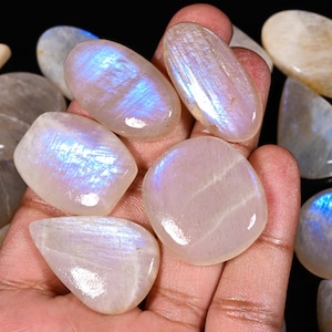 New African Belomorite Moonstone Cabochon Wholesale Lot By Weight With Different Shapes And Sizes Used For Jewelry Making