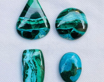 Natural Malachite Chrysocolla Cabochon Loose Gemstone Chrysocolla Malachite Gemstone For Making Jewelry Gift For her
