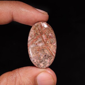 Fantastic Top Grade Quality 100%Natural Leopard Skin Jasper Oval Shape Cabochon Loose Gemstone For Making Jewelry 27.30 Ct 34X21X6 MM ZN-785