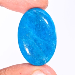 Neon Apatite cabochon - Apatite jewelry -Jewelry making-Handmade Cabochon-Wholesale Apatite cabochon for jewelry making 45.80Ct 31X21X7 MM