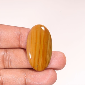 Dazzling Polish Flint Oval Shape Cabochon Loose Gemstone For Making Jewelry 35.55 Ct 38X21X6 MM ZN-579