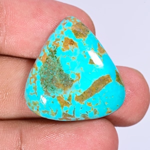 A1 Kingman Turquoise Cabochon Loose Gemstone Kingman Turquoise Gemstone Crystal Jewelry Making Gemstone Both Side High Polished Stone