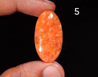 Cabochon di calcite arancione AAA, pietra preziosa sfusa per la creazione di gioielli