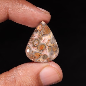 Wunderbare erstklassige Qualität 100% natürliche Leopardenhaut Jaspis Birnenform Cabochon lose Edelstein für die Herstellung von Schmuck 18.40 Ct 25X20X6 MM ZN-818
