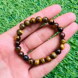 8MM Tiger Eye Bracelet for Women, Natural Crystal Bracelet for Men And Woman, Gemstone Bracelet, Tiger Eye Jewelry, Tigers Eye Bracelet