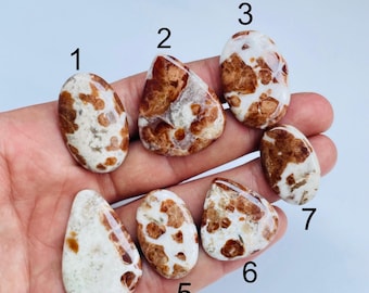 Granato naturale in pietra calcarea - Cabochon lisci e lucidati - Granato in pietra calcarea cabochon per la creazione di gioielli