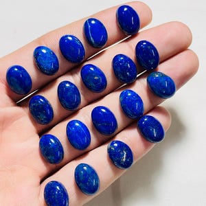 Oval Lapis Lazuli Cabochon | 10x14mm AAA Gemstone