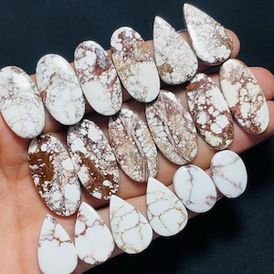 WILD HORSE MAGNESITE Matched Pair Cabochon Wholesale Lot By Weight With Different Shapes And Sizes Used For Jewelry Making